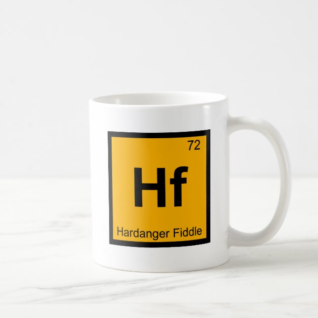 Hf - Hardanger Fiddle Chemistry Periodic Table Coffee Mug (Right)