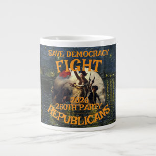 HG CBP 250TH ANNIVERSARTY USA FLAG AMERICA TRUMPS  LARGE COFFEE MUG