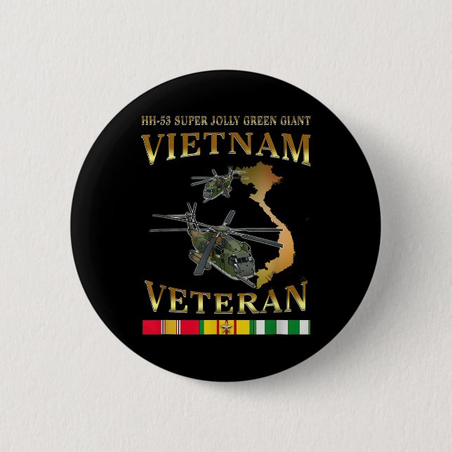 Hh-53 Super Jolly Green Giant Helicopter Vietnam V 6 Cm Round Badge (Front)