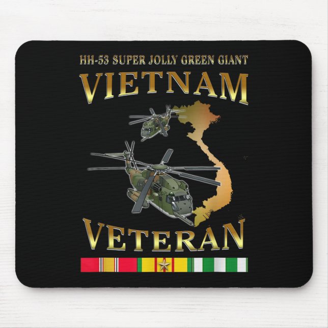 Hh-53 Super Jolly Green Giant Helicopter Vietnam V Mouse Pad (Front)