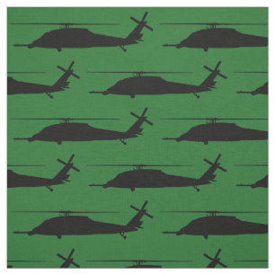 HH-60 Pave Hawk Silhouette Black on Green Fabric