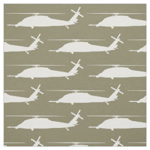 HH-60 Pave Hawk Silhouette Pattern Fabric
