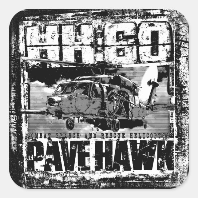 HH-60 Pave Hawk Square Sticker (Front)