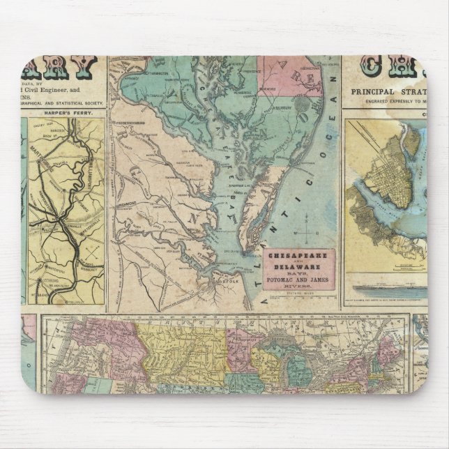 HH Lloyd Campaign Military Charts Mouse Pad (Front)