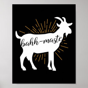 Hh-maste Goat Yoga Namaste Pun Shirt Gift Men And Poster