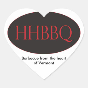 HHBBQ Barbecue From the Heart of Vermont Stickers