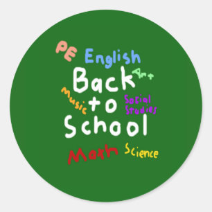 HI54EDU Back to School Classic Round Sticker