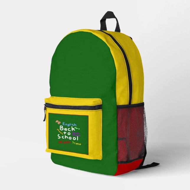 HI54EDU Back to School Printed Backpack (Back Corner Right)