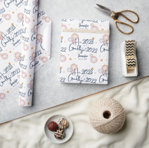  Hi 20XX Goodbye 20XX Happy New Year White Wrapping Paper
