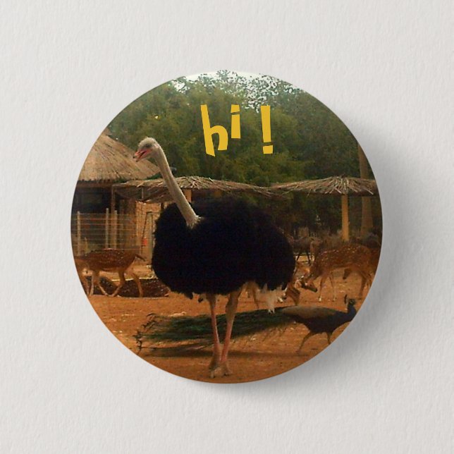hi ! 6 cm round badge (Front)