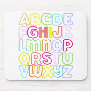 Hi Alphabet Back To School Pre K Kindergarten Teac Mouse Pad