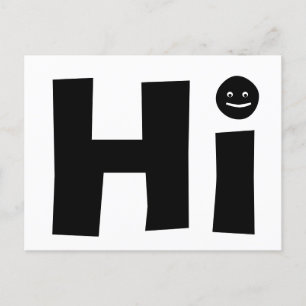 Hi Big Letters Greetings Fun Postcard