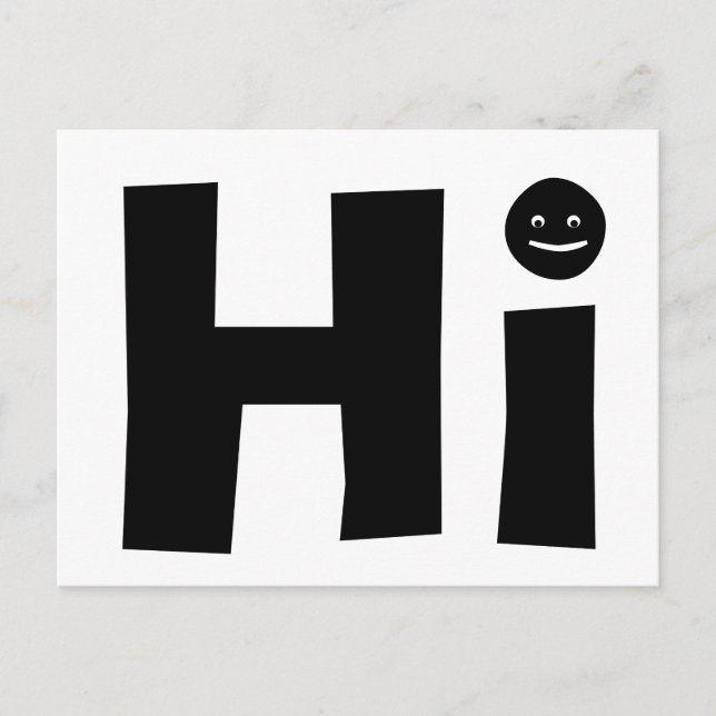 Hi Big Letters Greetings Fun Postcard (Front)