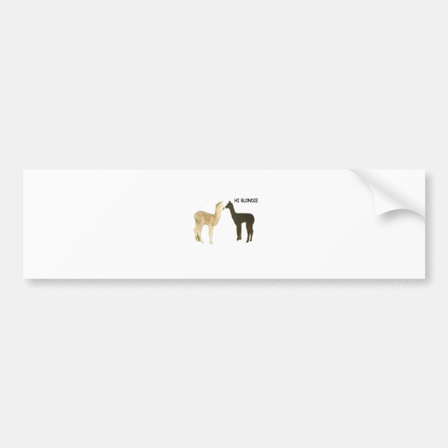 HI BLONDIE BUMPER STICKER (Front)