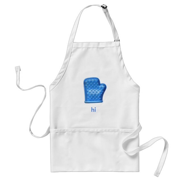 hi Blue Oven Mitt Standard Apron (Front)