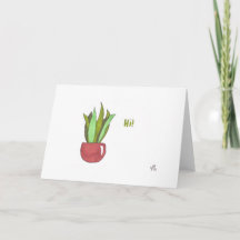 Hi - Cactus Card