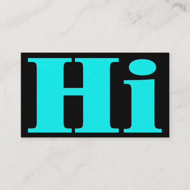 Hi!Cheery.All purpose.Introduction calling card. Card (Front)