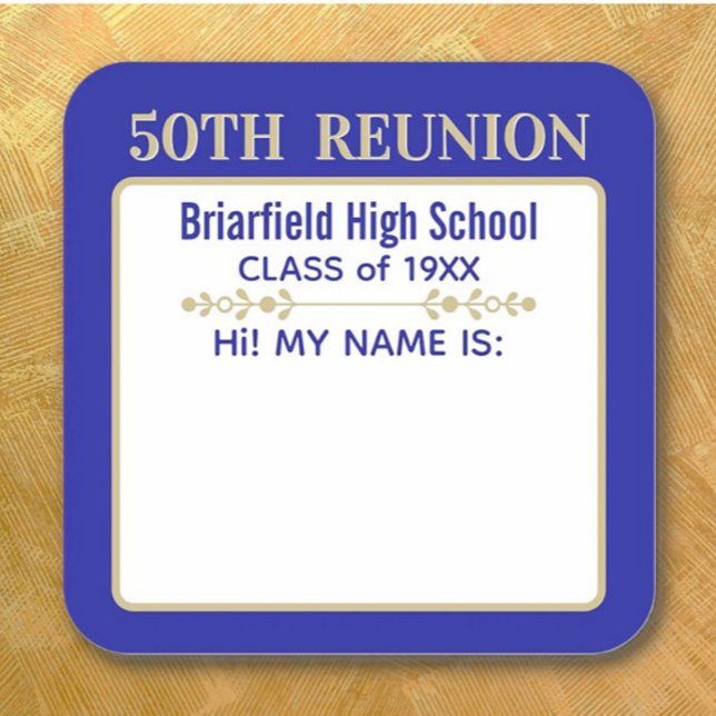 Hi! Class Reunion custom Name badge stickers (Creator Uploaded)