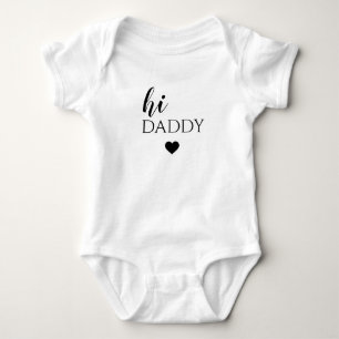 Hi Daddy Personalized Announcement Dad Reveal Baby Bodysuit