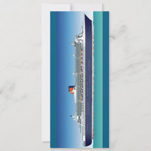 Hi-detailed cruise ship invitation