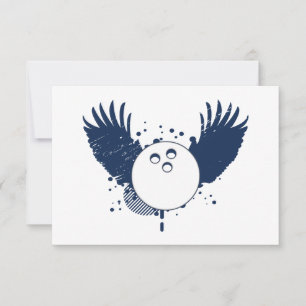 hi-fi bowling ball invitation