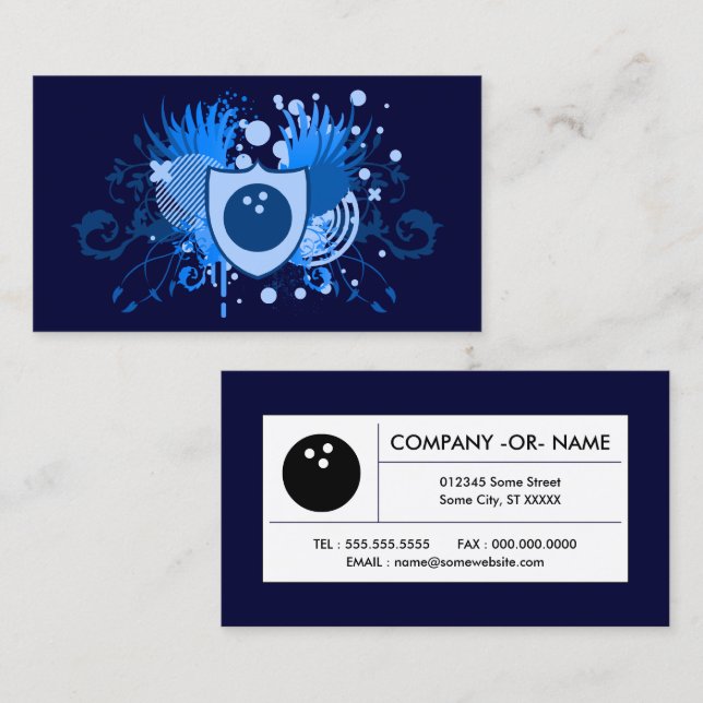 hi-fi bowling business card (Front/Back)