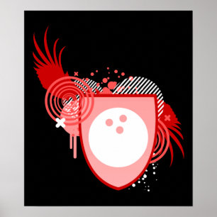 hi-fi bowling crest poster