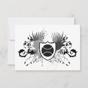 hi-fi crest tennis ball invitation