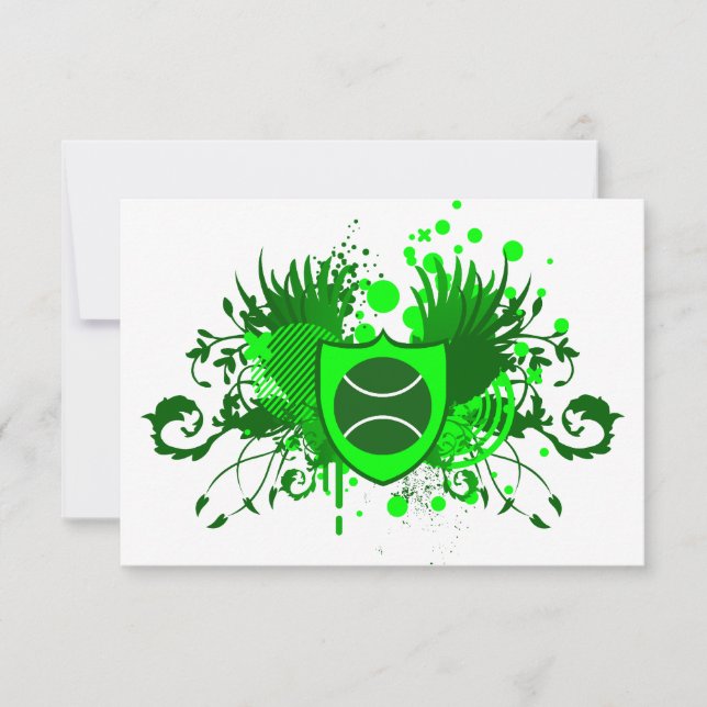 hi-fi crest tennis ball invitation (Front)