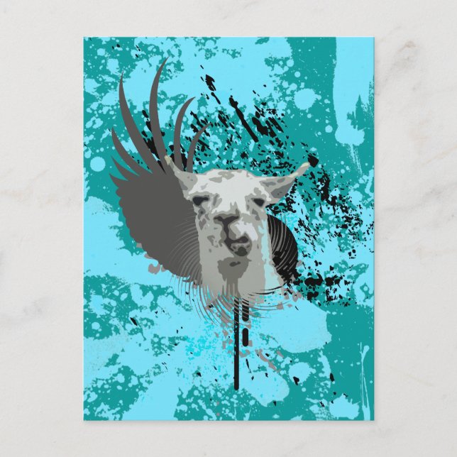 hi-fi llama. postcard (Front)