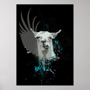 hi-fi llama. poster