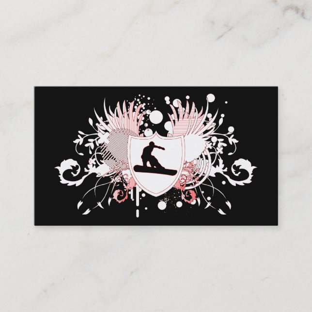 hi-fi snowboard business card (Front)