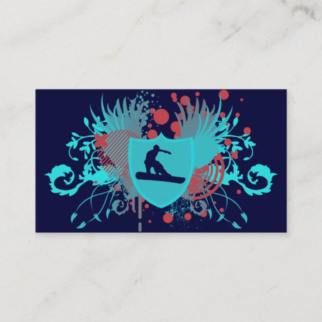hi-fi snowboard business card (Front)