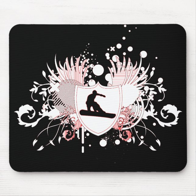 hi-fi snowboarding. mouse pad (Front)