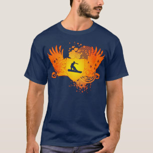 hi-fi snowboarding. sunset fade. T-Shirt