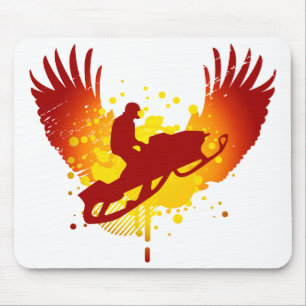 hi-fi snowmobiling mouse pad