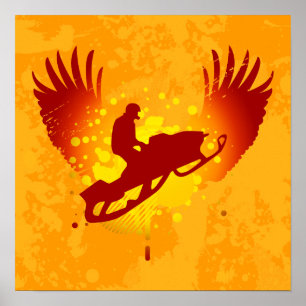 hi-fi snowmobiling poster