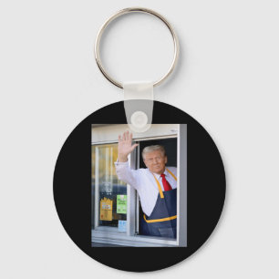 Hi Get Your Burger Donald Trump Cooks Fries Worker Key Ring