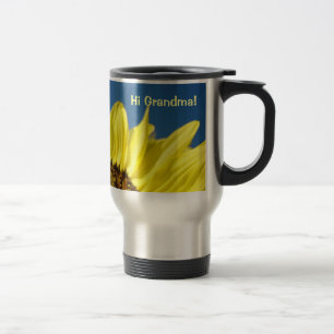 Hi Grandma! Coffee Mug gifts Yellow Sunflower