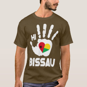 Hi Guinea Bissau With Bissau Flag In a Heart Love T-Shirt