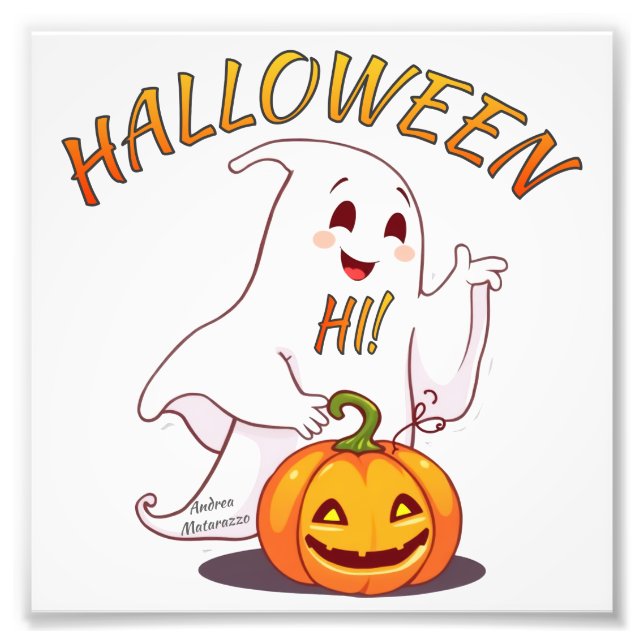 Hi ! Halloween Photo Print (Front)