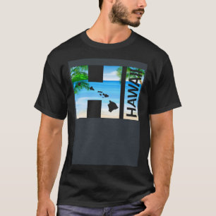 HI Hawaii Islands Hawaiian Beach T-Shirt