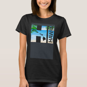 HI Hawaii Islands Hawaiian Beach T-Shirt