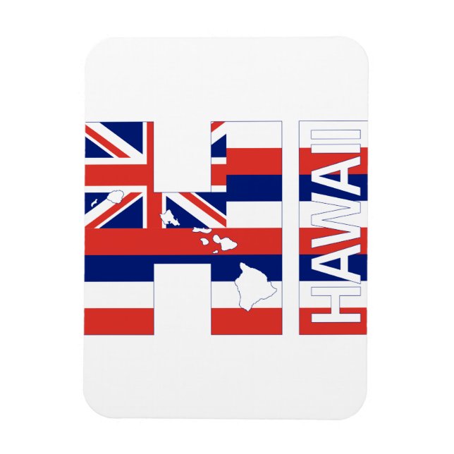 HI Hawaii Islands Hawaiian Flag Magnet (Vertical)