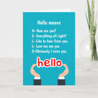 Hi Hello How are You? Fun Keeping in Touch 