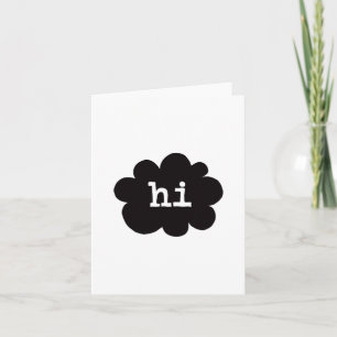 Hi (Hi Hello Greetings) - A2 (Portrait) Card