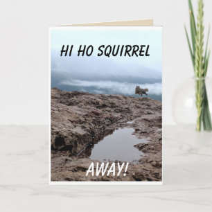 Hi Ho Squirrel, Away! Blank Greeting Card