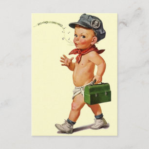 Hi Ho Whistler Design Vintage Blank Invitations