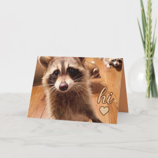 Hi, How are you? Racoon note card
