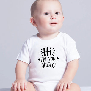 Hi I'm New Here Funny Baby Bodysuits One-Pieces